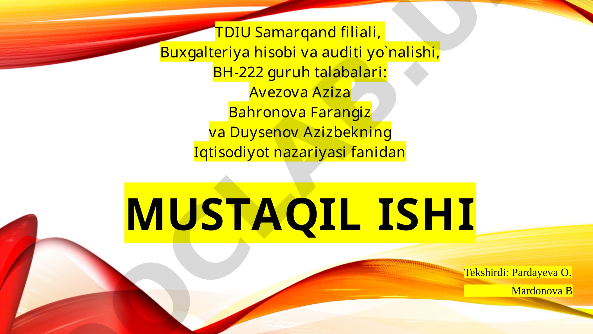 Milliy iqtisodiyotning muvozanatli va mutonasibli rivojlanishi