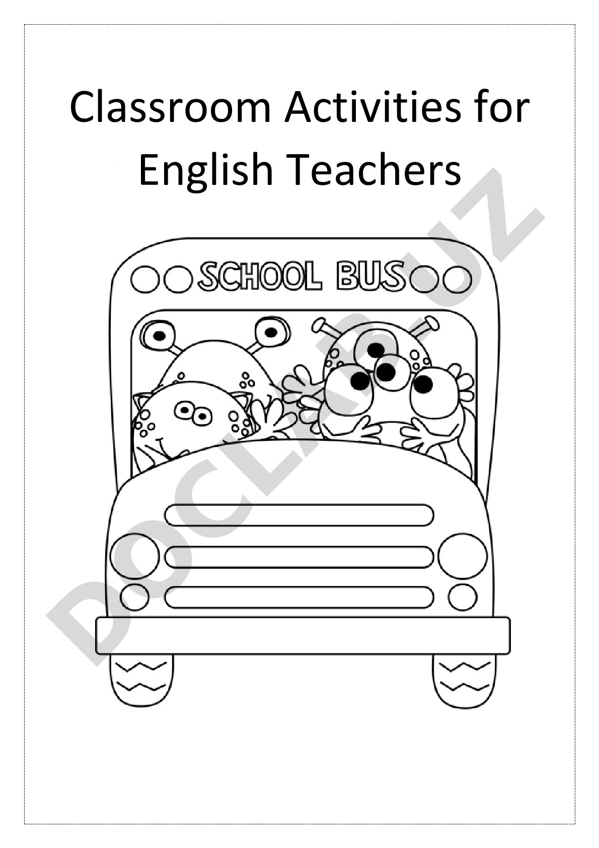 Classroom Activities for English Teachers
