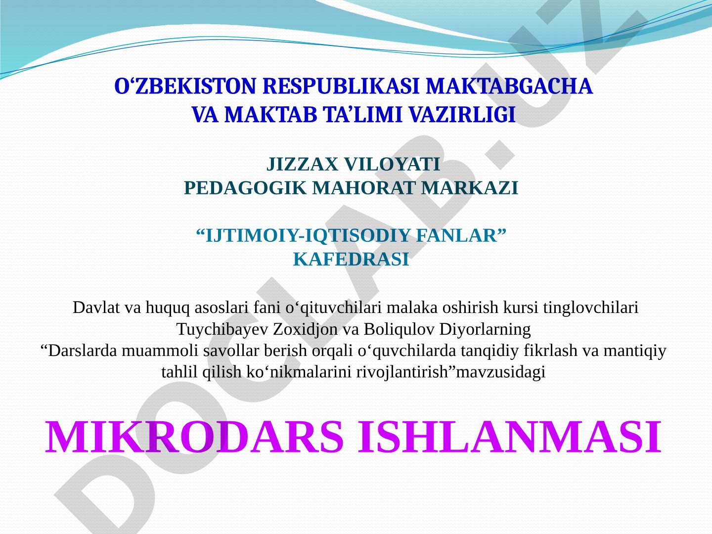Shaxsiy huquq va erkinliklar