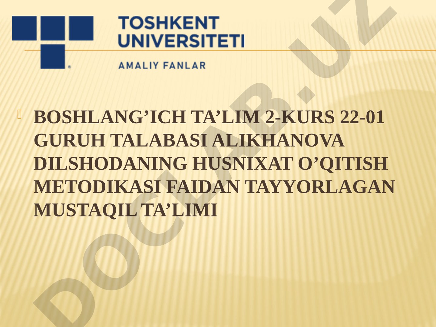 Alifbegacha va alifbe davrida yozuv darslarini tashkil etish