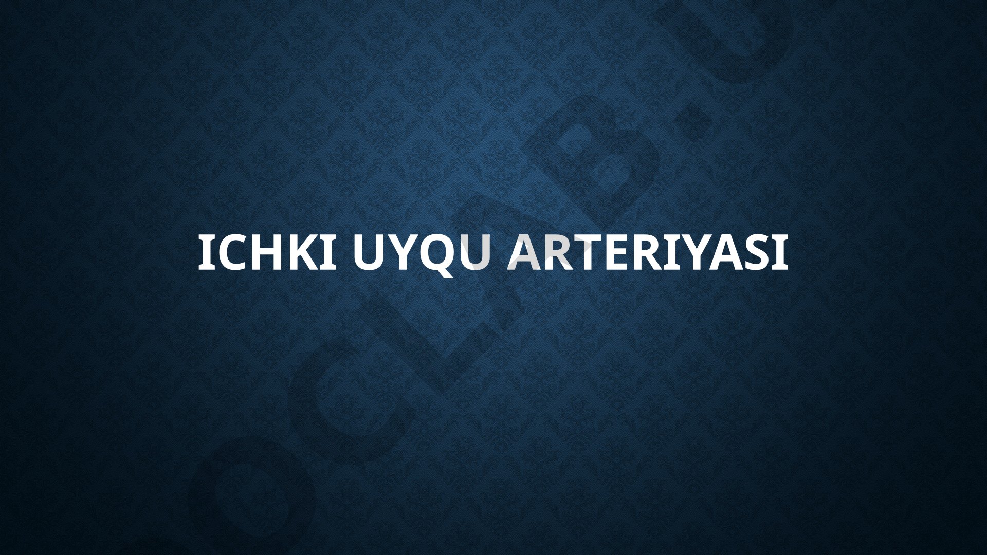 Ichki uyqu arteriyasi