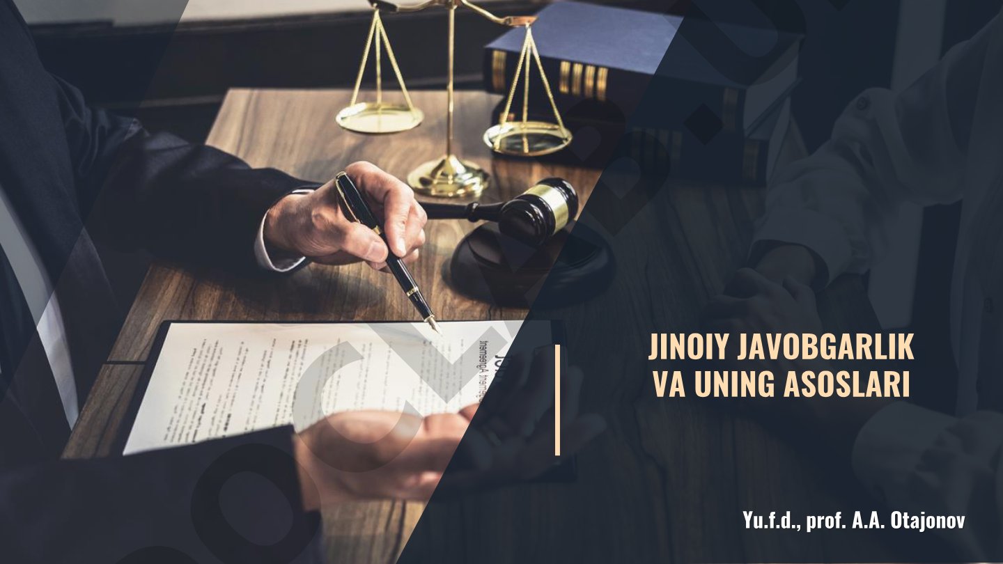 Jinoiy javobgarlik va uning asoslari