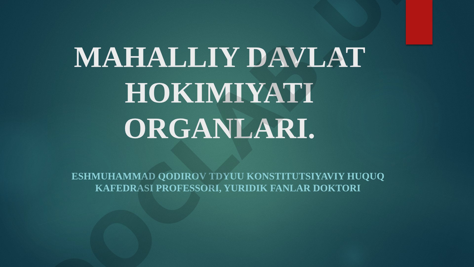 Mahalliy davlat hokimiyati organlari