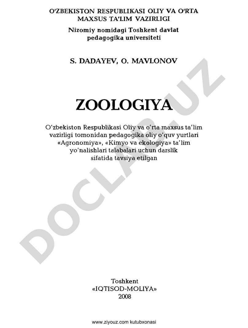 Zoologiya