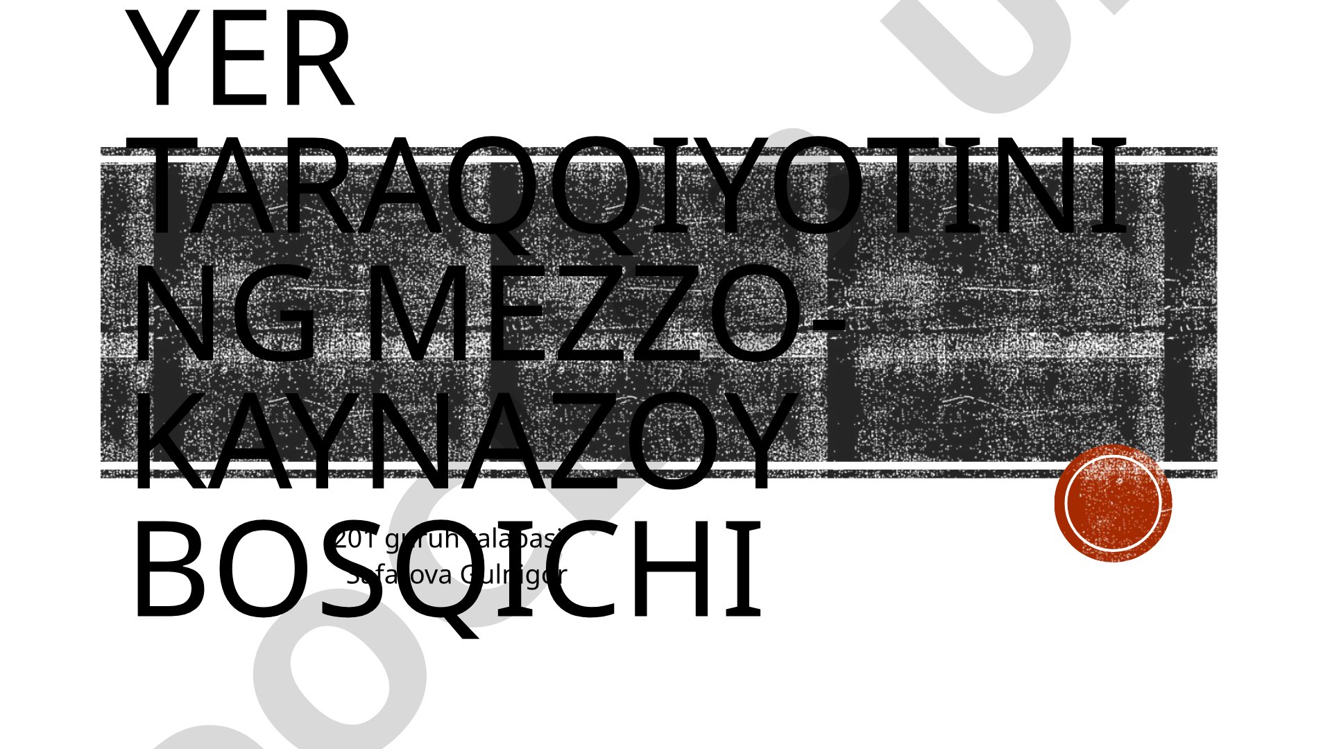 Yer taraqqiyotining mezzo-kaynazoy bosqichi