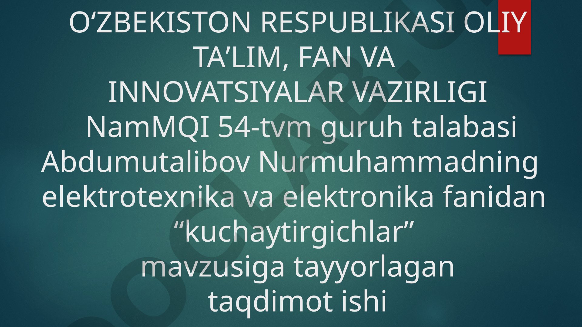 Kuchaytirgichlar