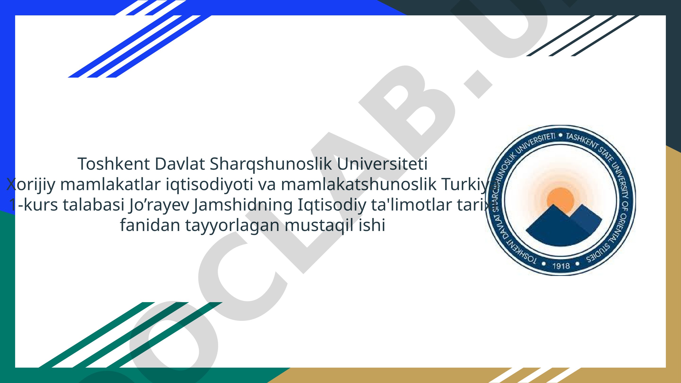 Qadimgi sharqdagi iqtisodiy g'oyalar