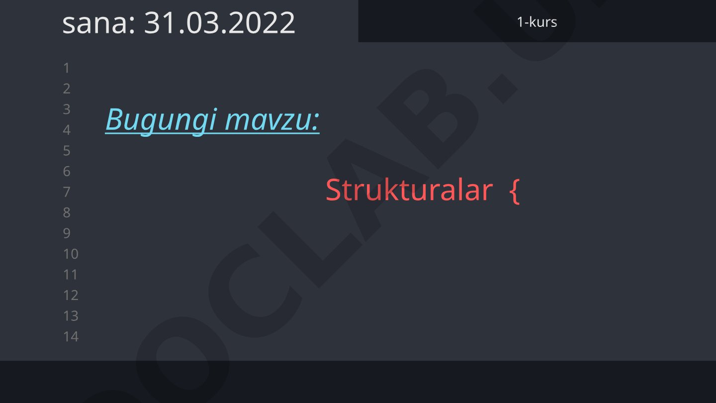 C# da struktura tushunchasi