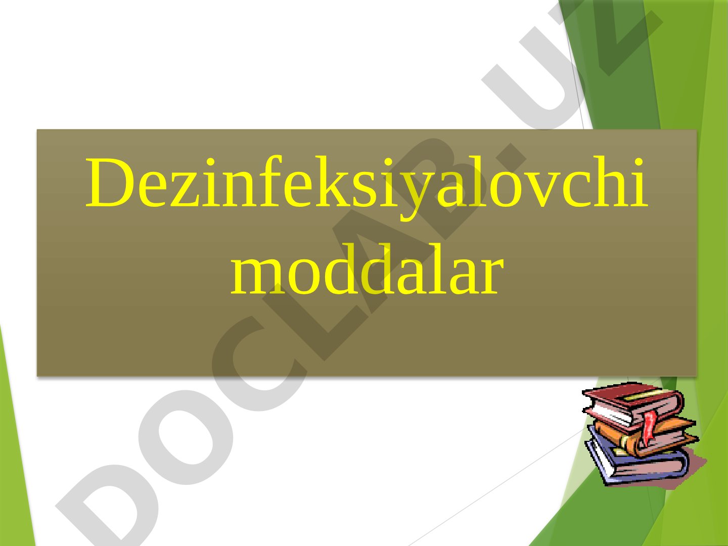 Dezinfeksiyalovchi moddalar
