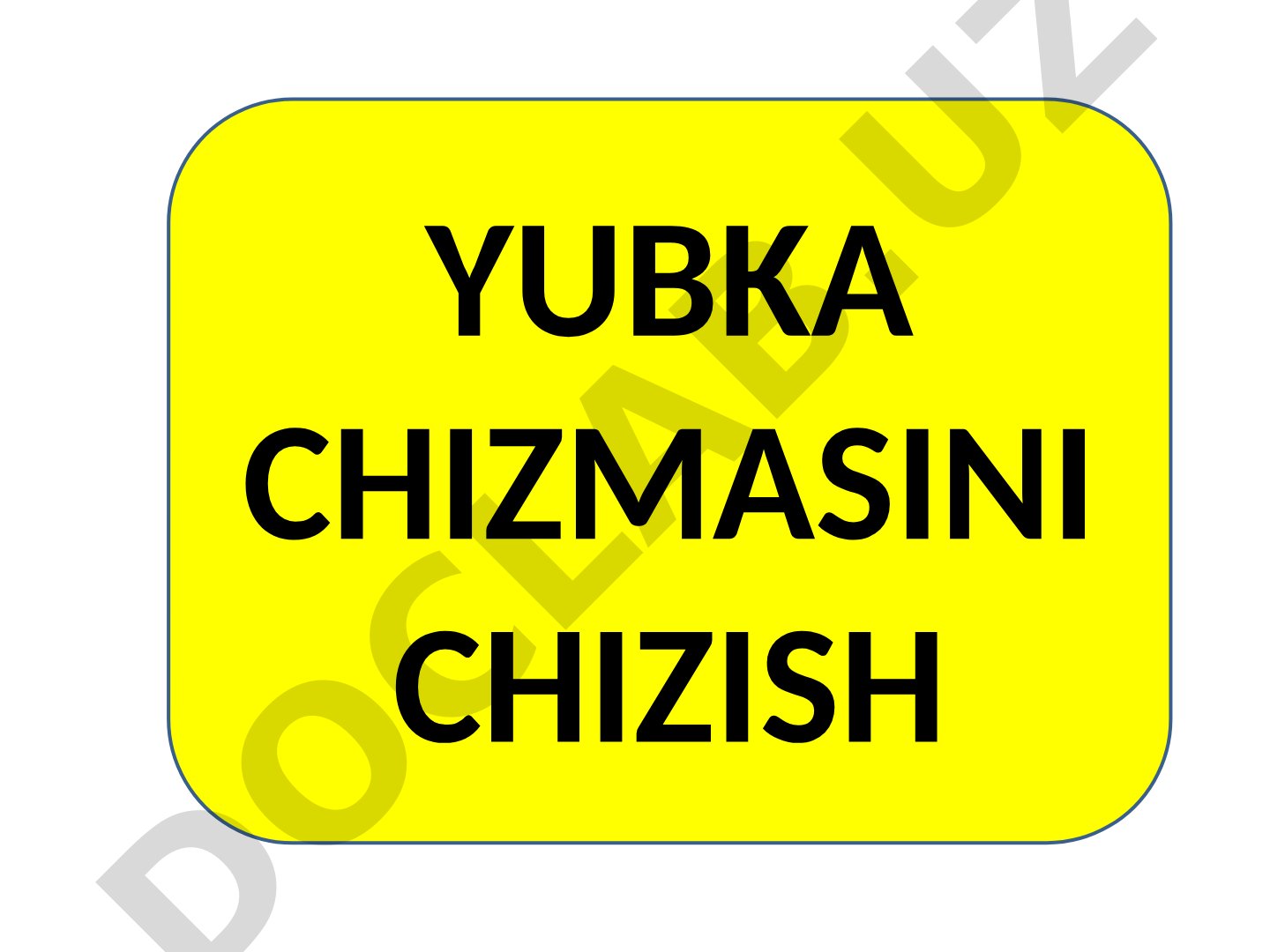 Yubka chizmasini chizish uchun jadvallar va formulalar