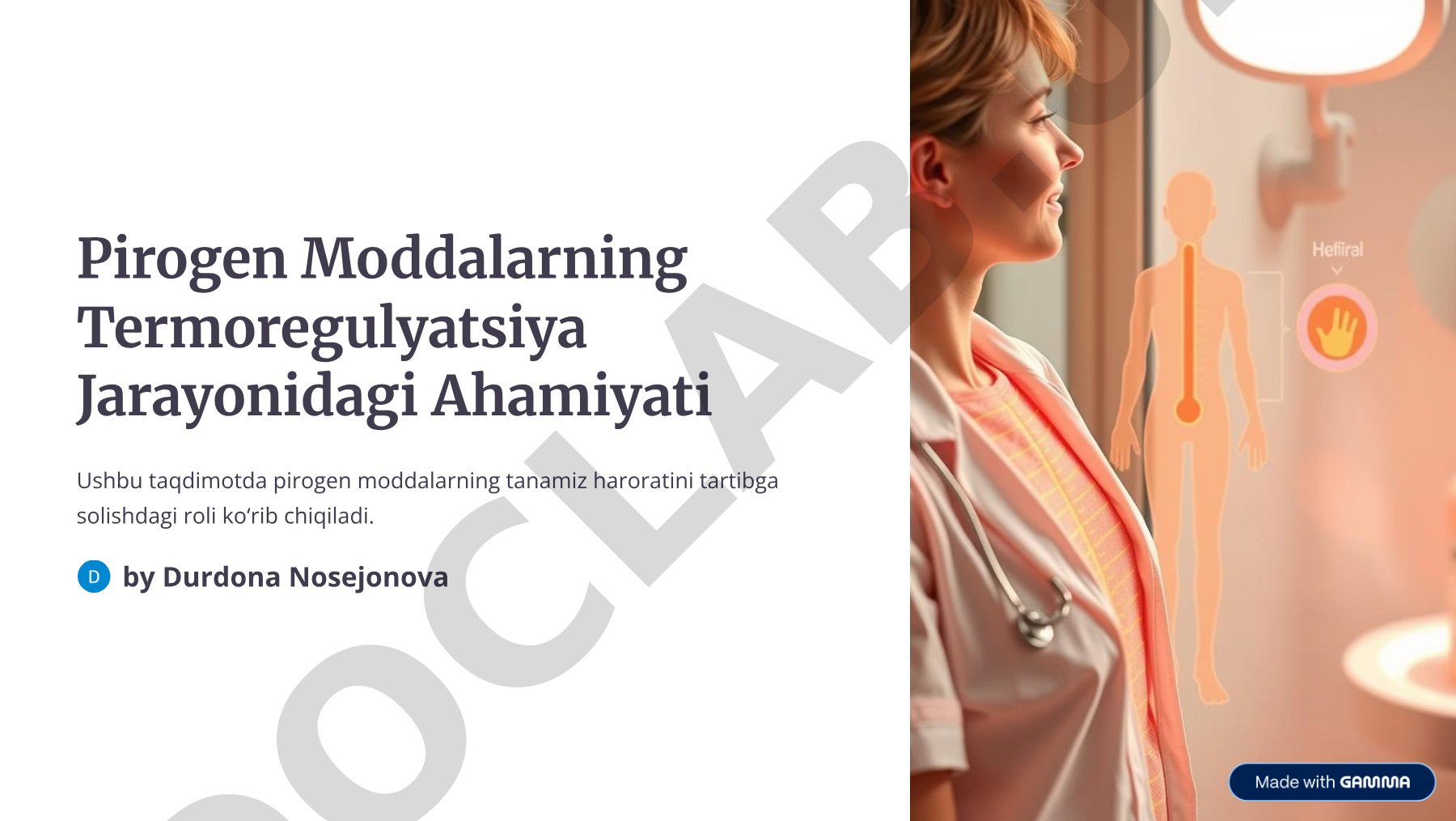 Pirogen moddalarning tanamiz haroratini tartibga solishdagi roli