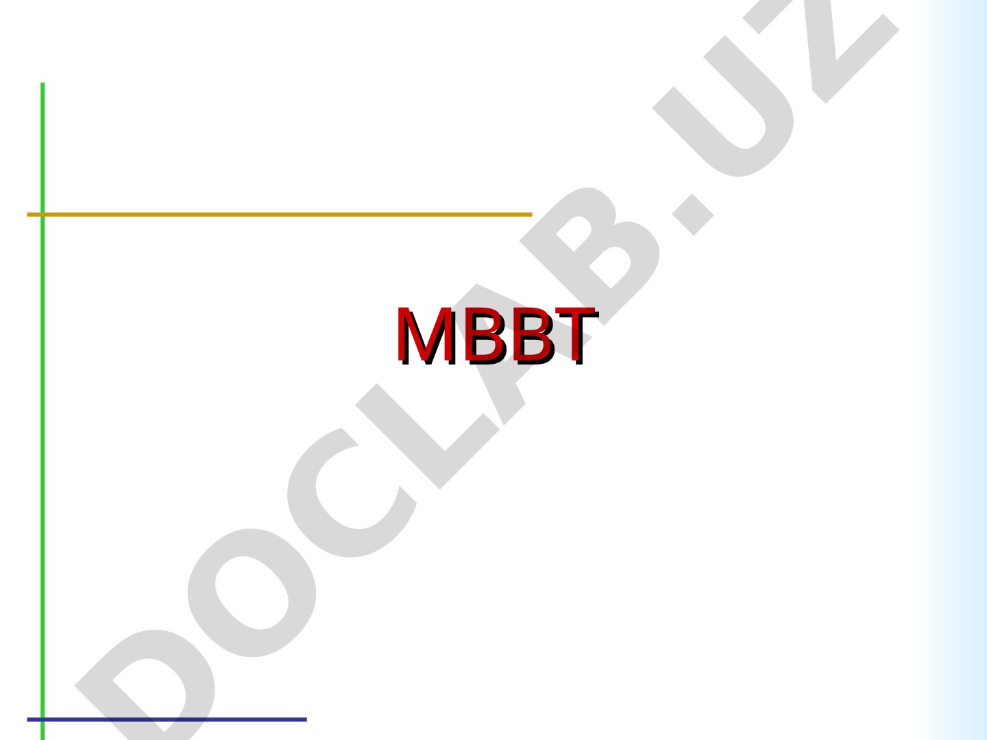 MBBT 1. Ma’lumotlar bazasi