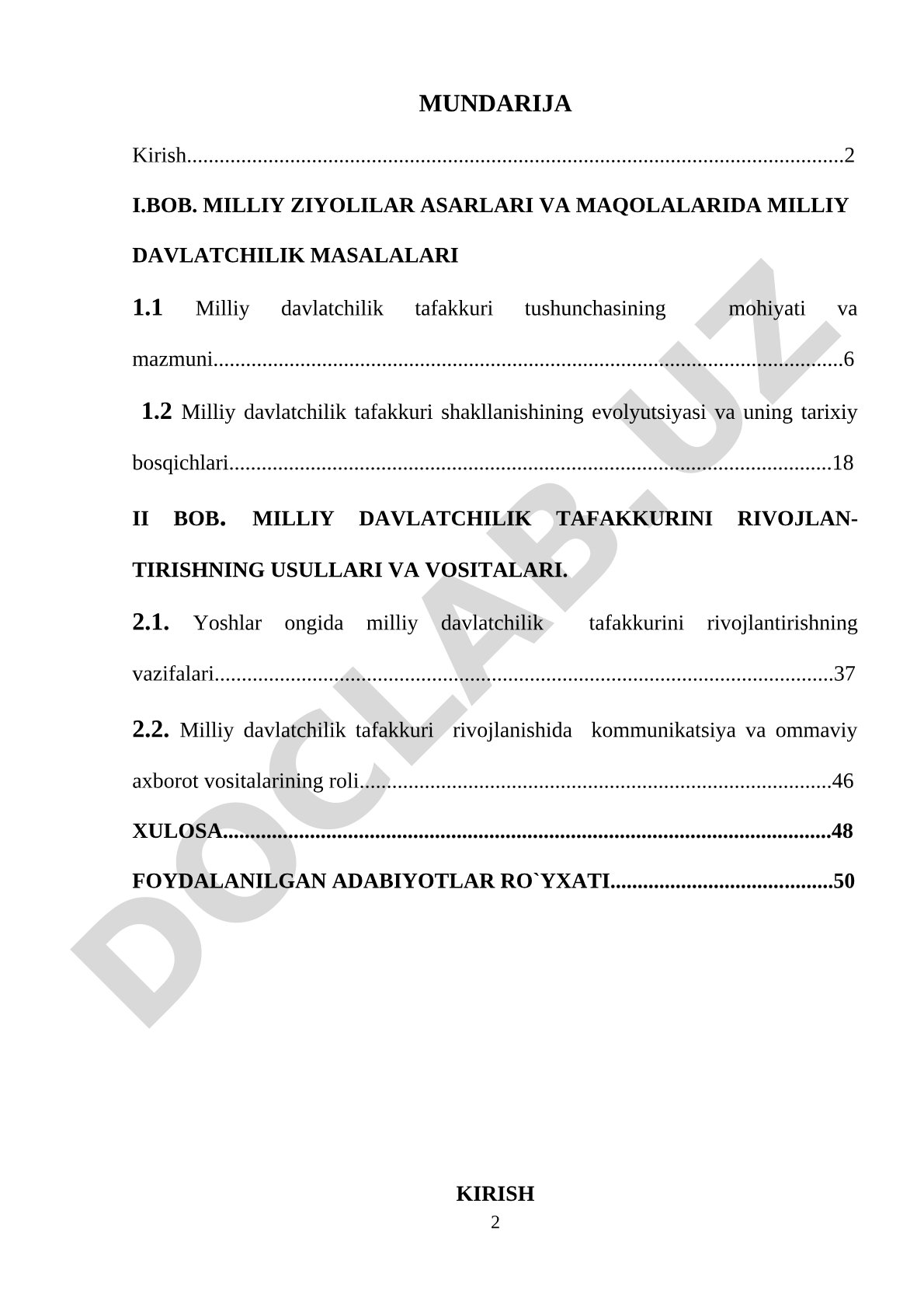 Milliy ziyolilar asarlari va maqolalarida milliy davlatchilik masalalari