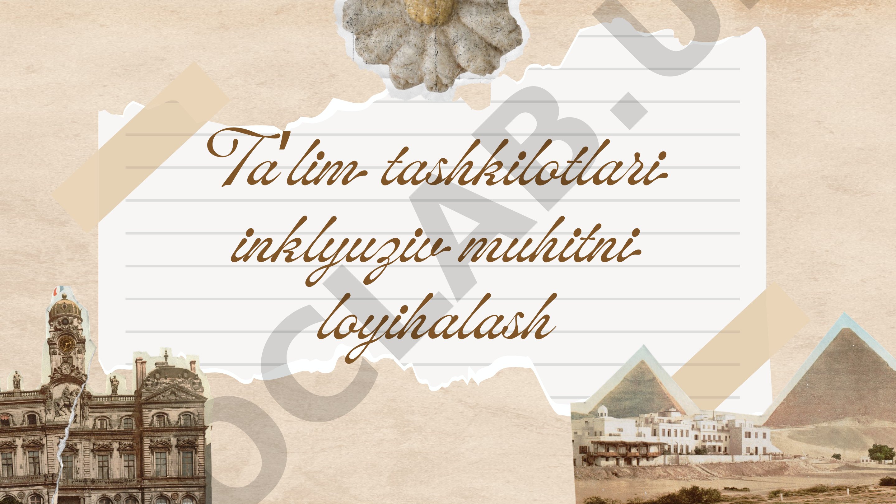 Ta'lim tashkilotlari inklyuziv muhitni loyihalash