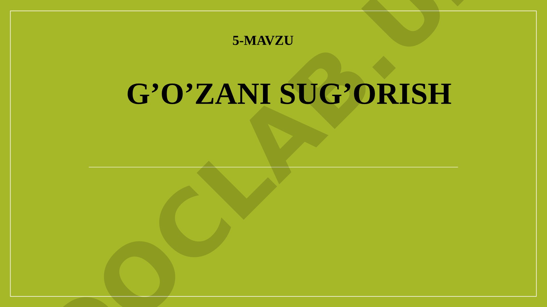 G‘o‘zani sug‘orish