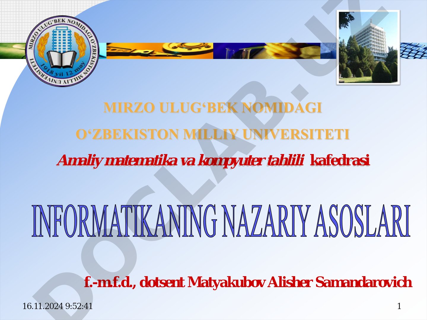 Algoritmlar nazariyasi elementlari