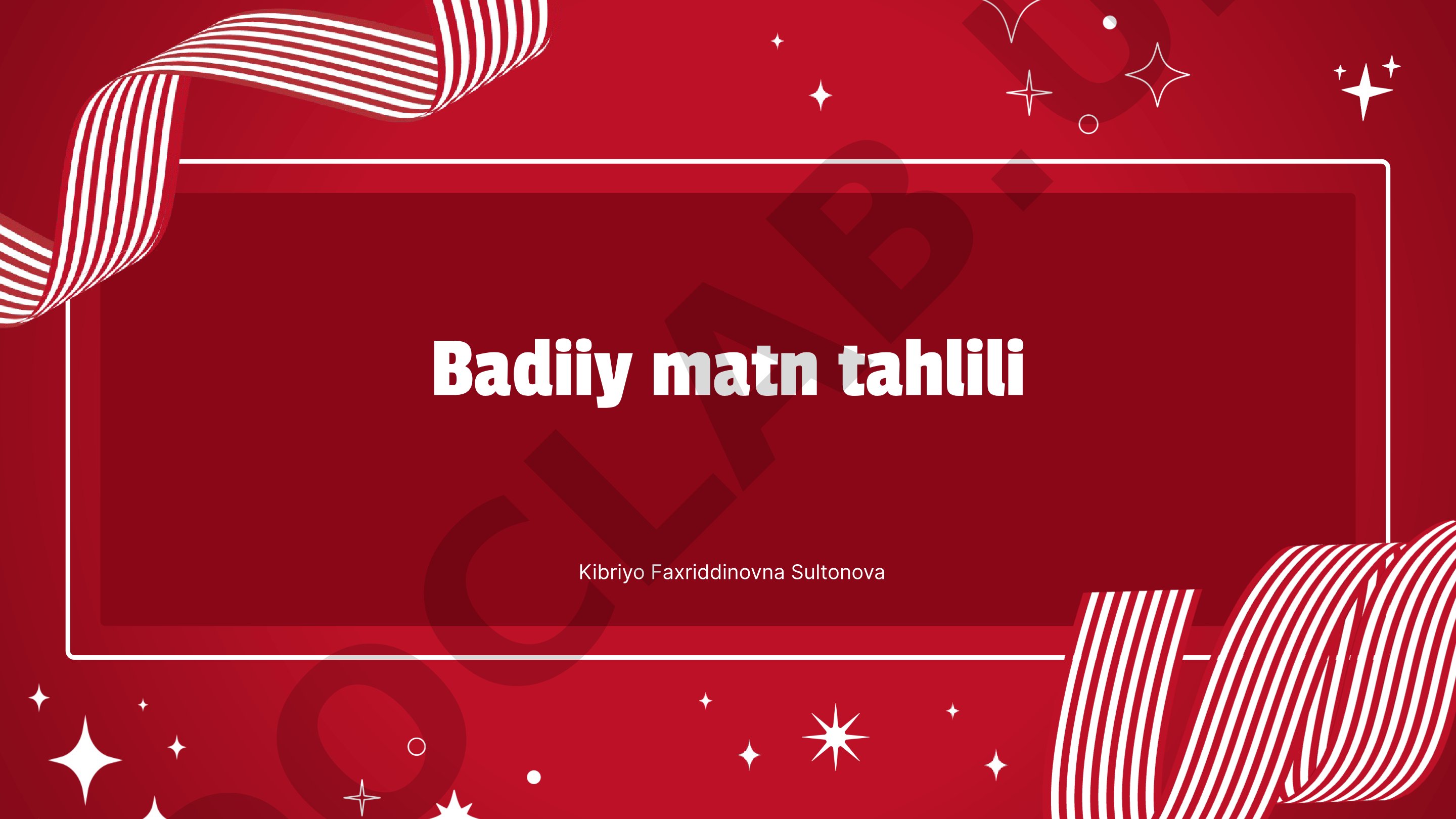 Badiiy matn tahlili: muallif uslubi va ifoda vositalari