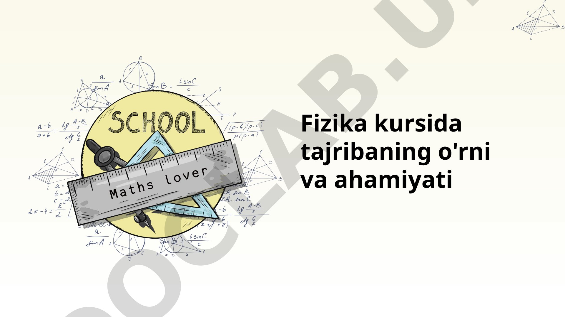 Fizika kursida tajribaning o'rni va ahamiyati