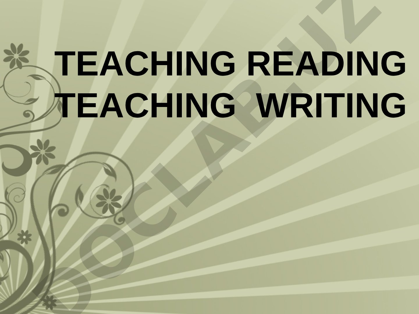 Teaching reading teaching writing strategies for teaching reading