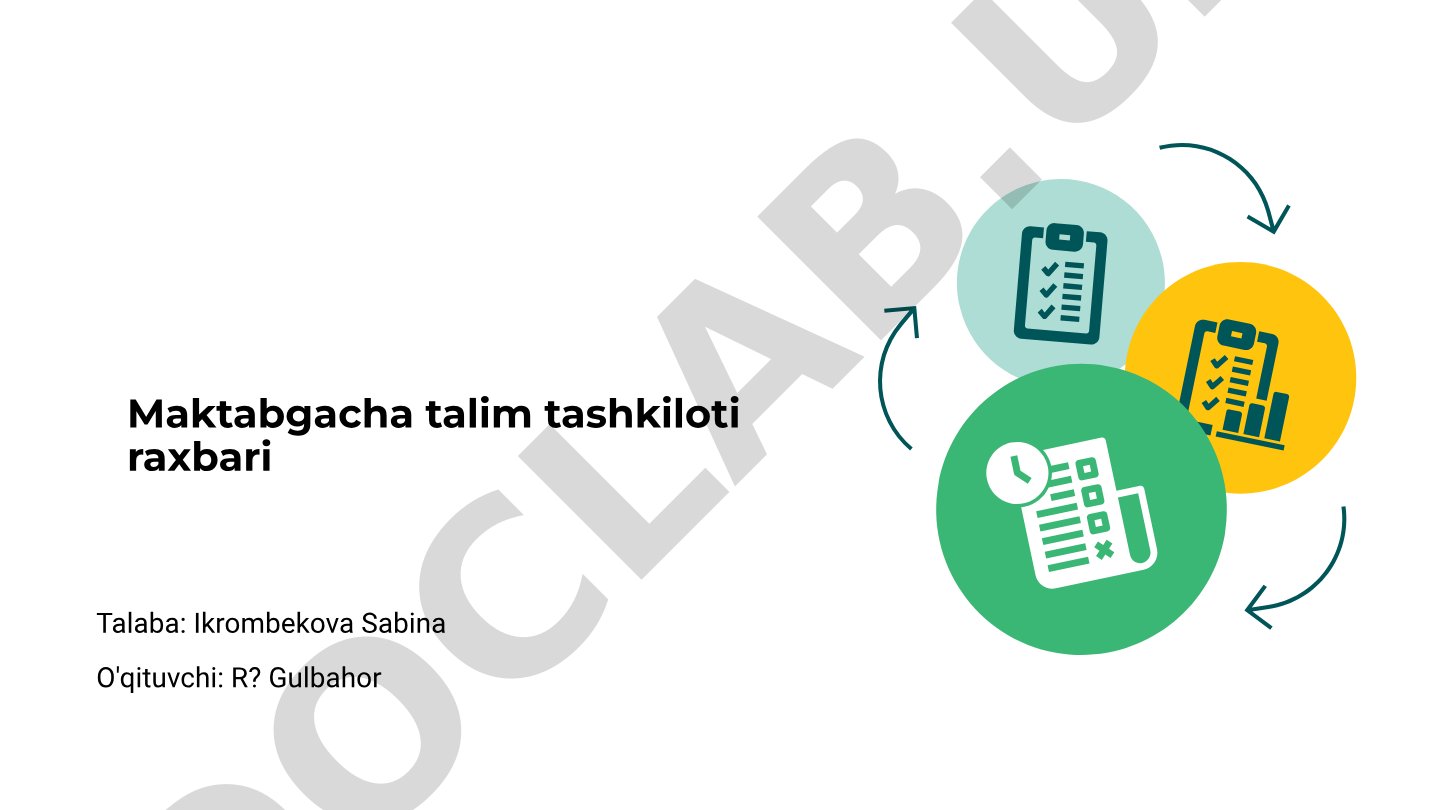 Maktabgacha talim tashkiloti raxbari
