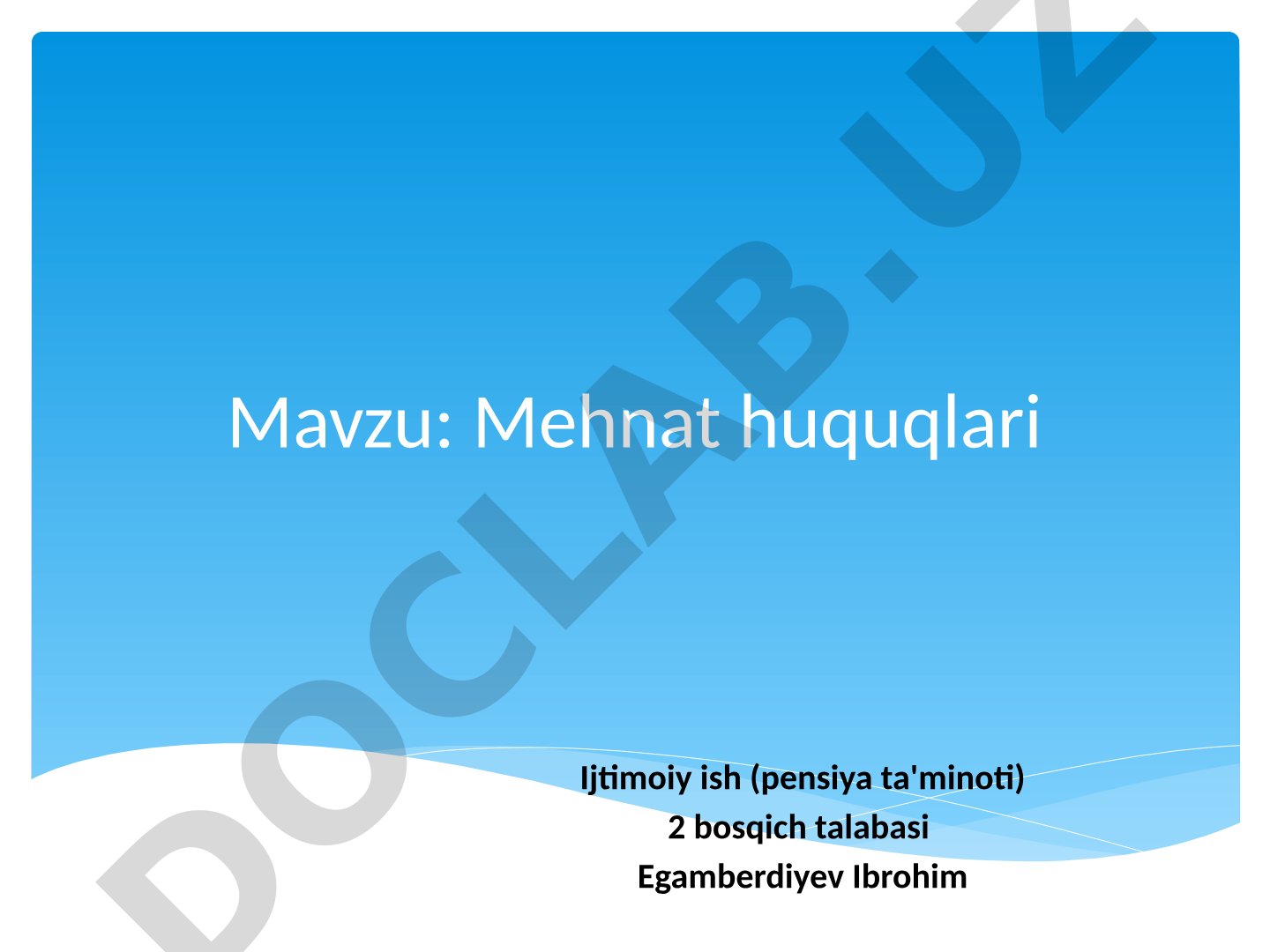 Mehnat huquqlari