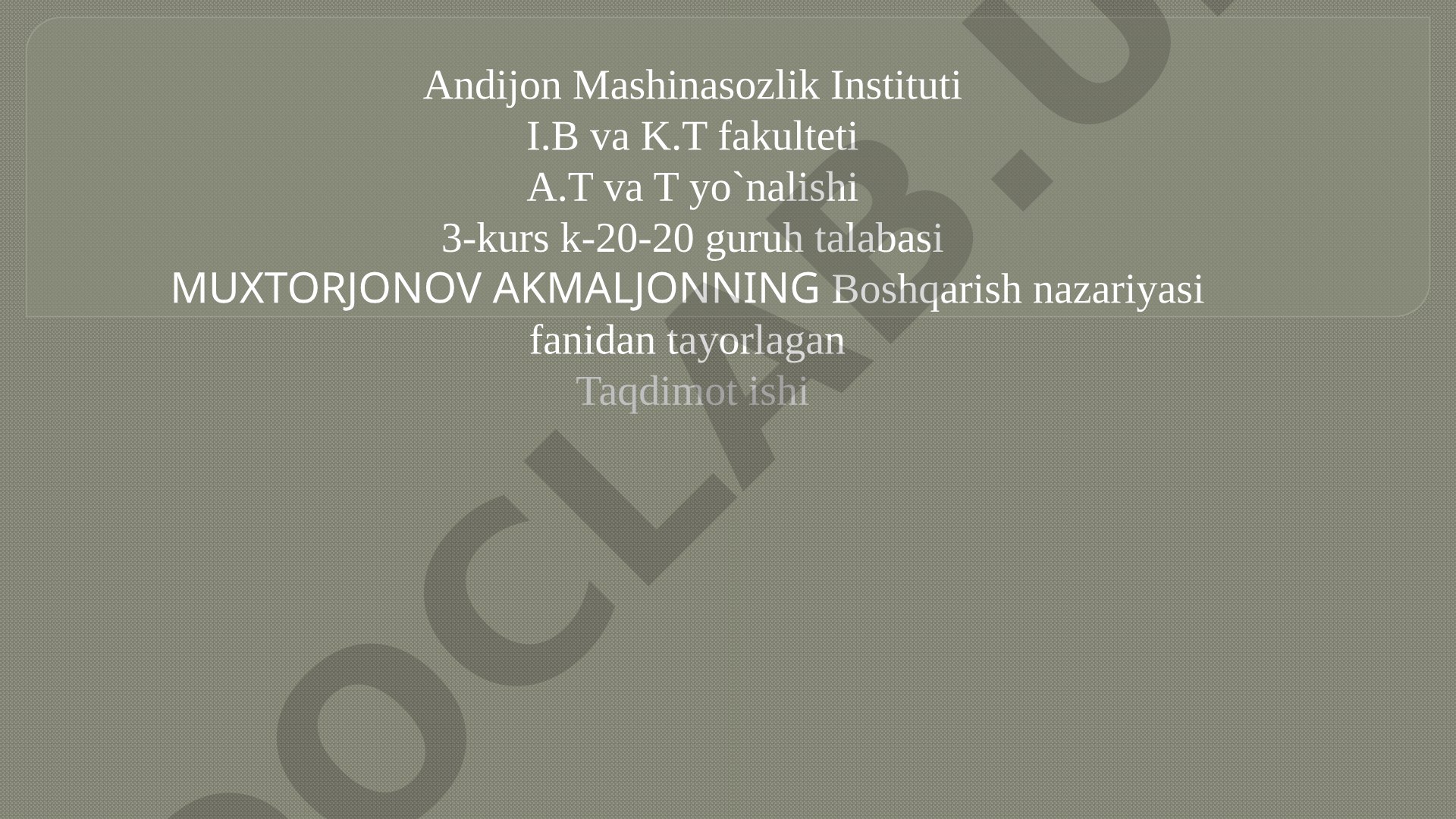 Strategik loyihalarni boshqarish: asosiy tushunchalar va kontseptual asoslar