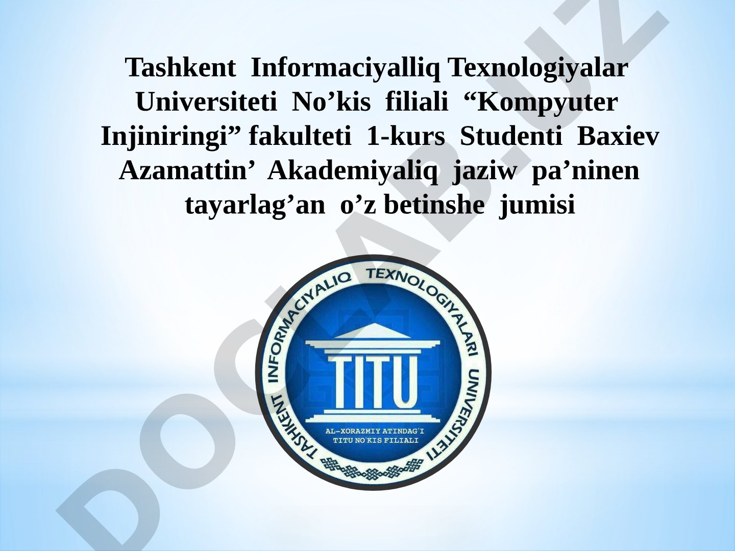 Reportaj janrı haqqında o'z betinshe jumıs