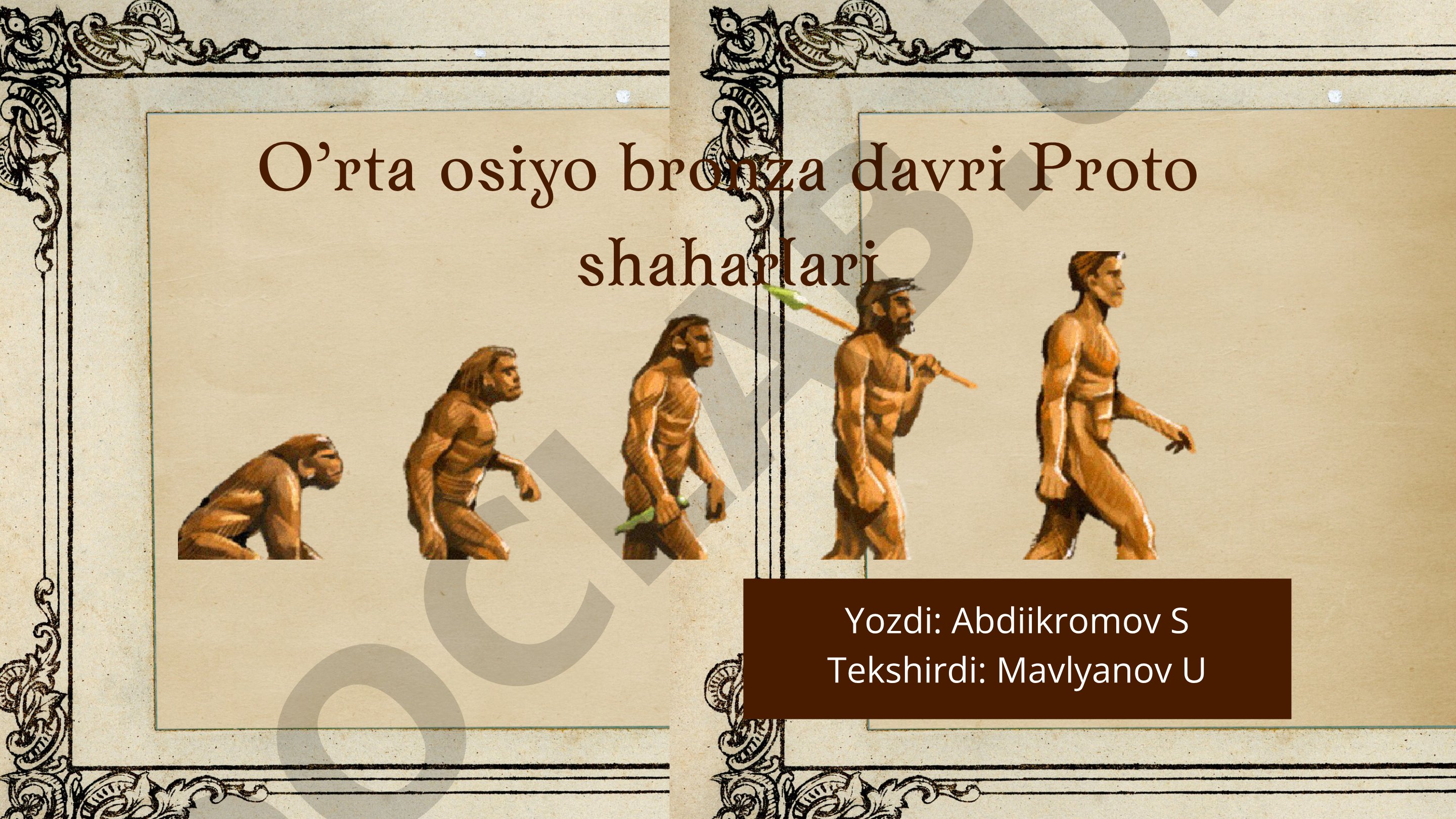 O’rta osiyo bronza davri Proto shaharlari