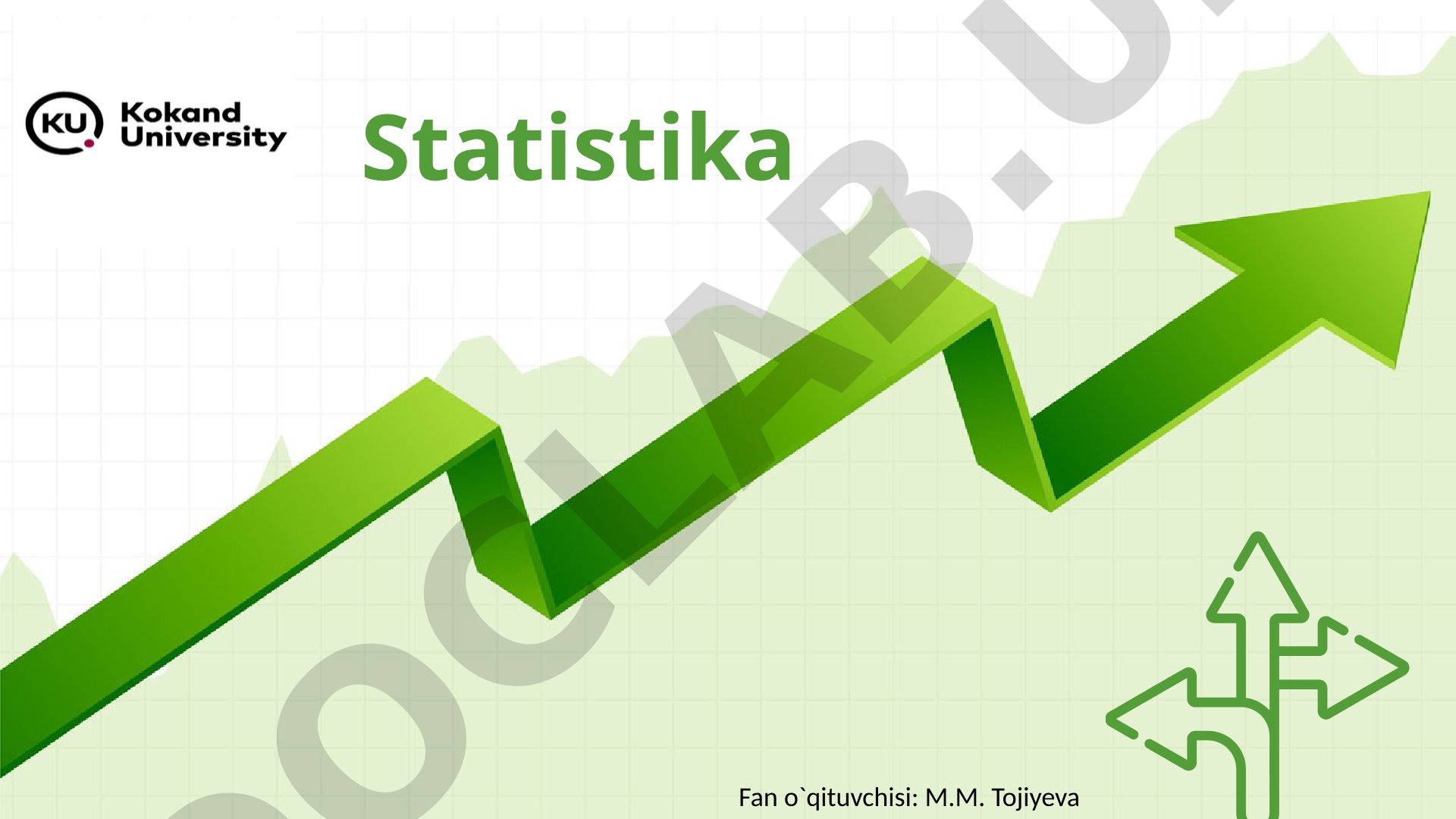Statistika, statistik ma’lumotlar, statistikaning davlat va jamiyatdagi o‘rni