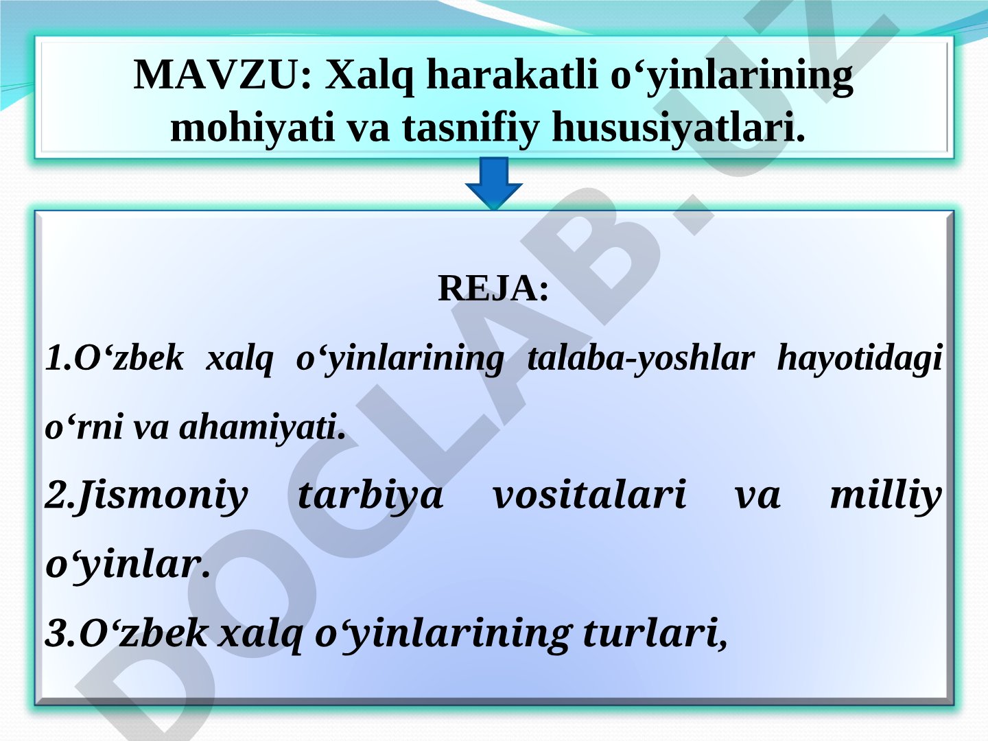 Xalq harakatli o‘yinlarining mohiyati va tasnifiy hususiyatlari