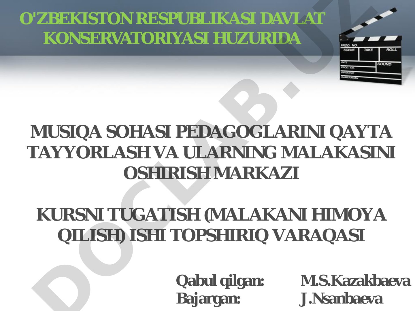 O'zbekiston kompozitorlarining fortepiano uchun polifonik asarlari ustida ishlash. A.Xasanovning va X.Xasanovaning prelyudiyalari