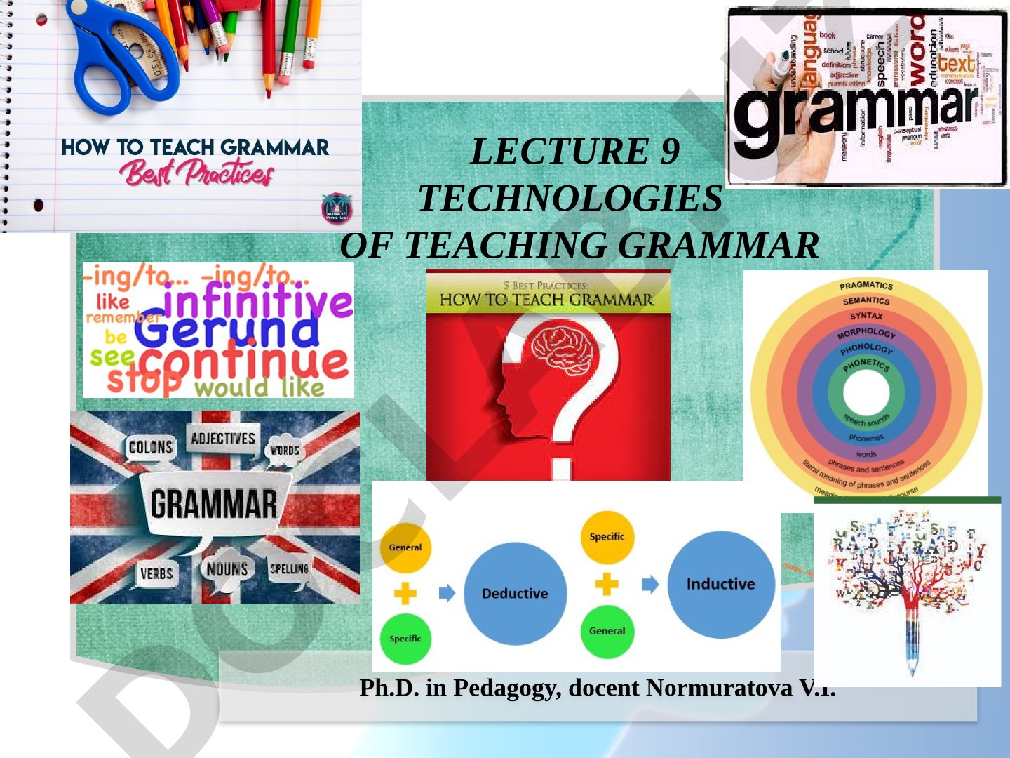 Technologies of teaching grammar