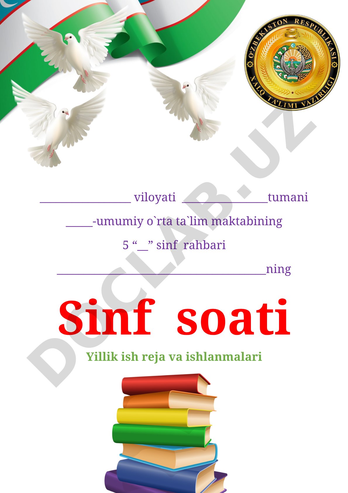 Sinf soati yillik ish reja va ishlanmalari