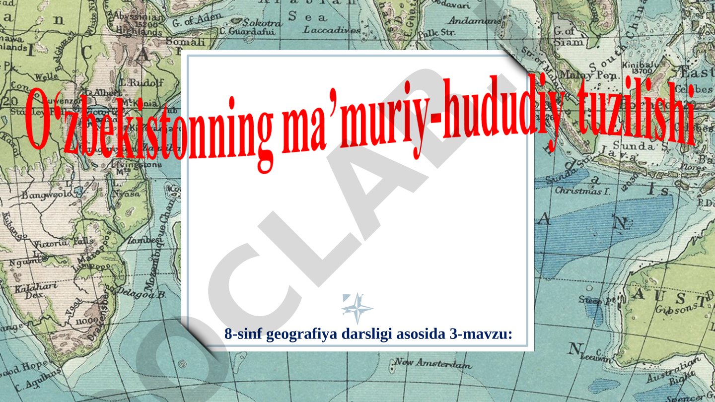 O'zbekistonning ma'muriy-hududiy tuzilishi
