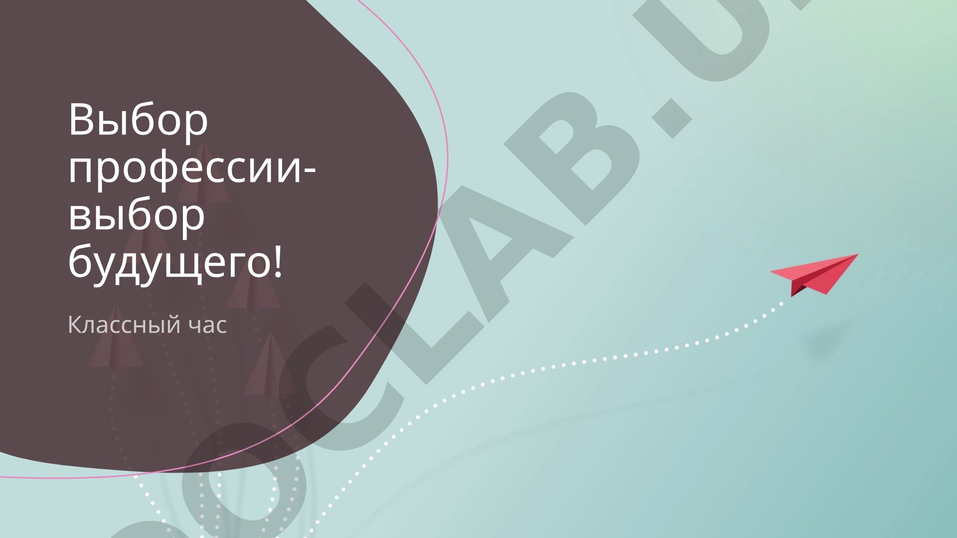 Выбор профессии - выбор будущего! Классный час