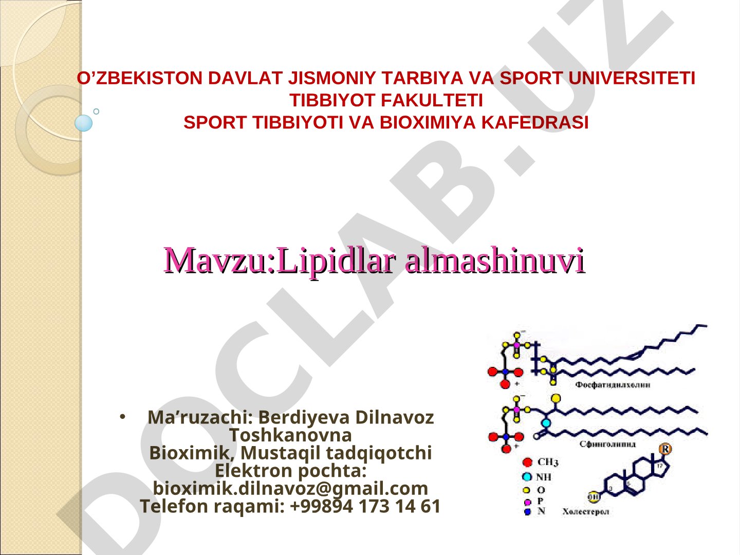 Lipidlar almashinuvi
