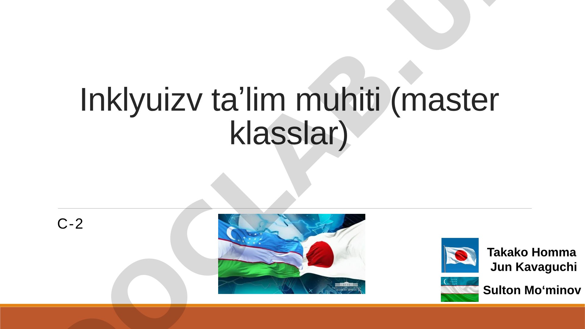 Inklyuziv ta'lim muhiti (master klasslar)