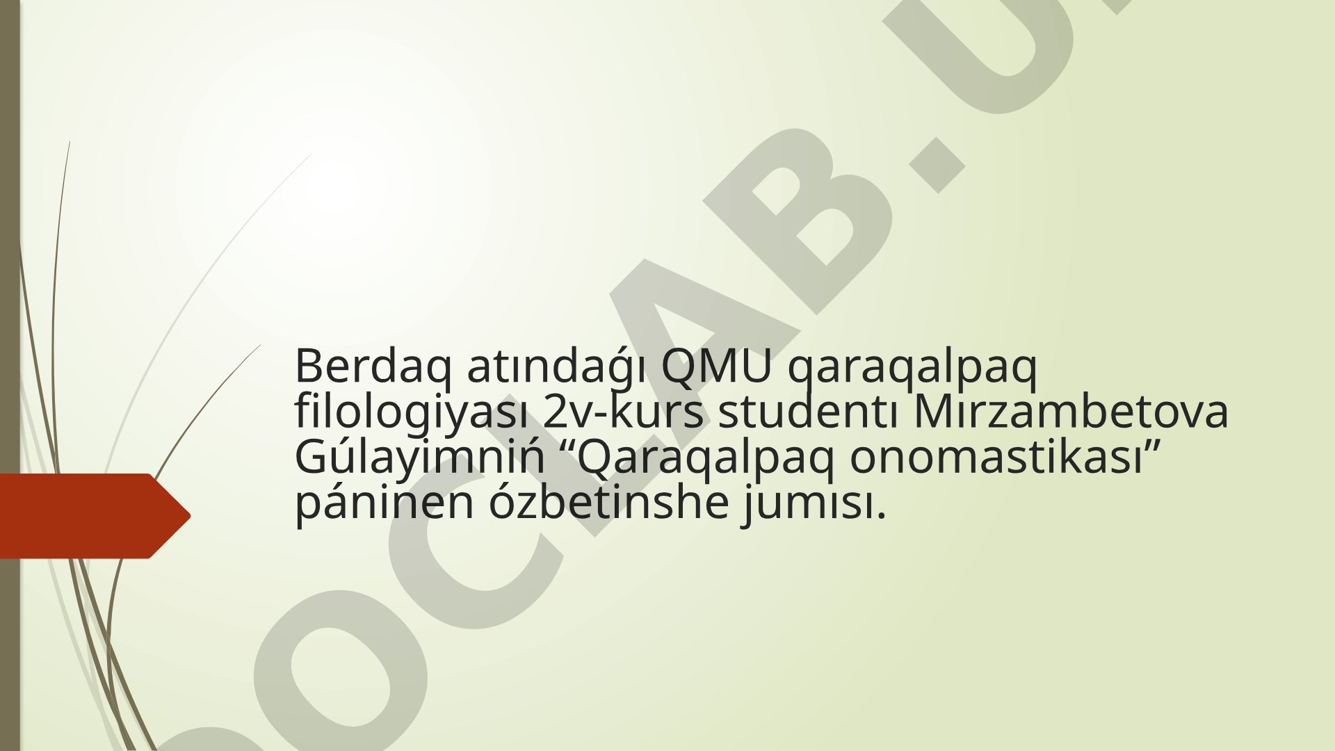 Kegeyli rayonı toponimleri: gidronimler, oykonimler, oronimler hám antroponimler