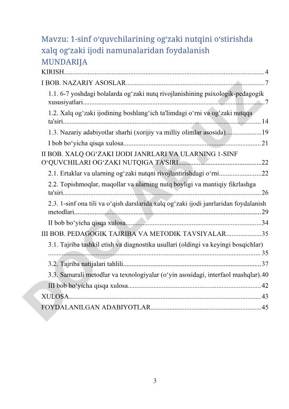 1-sinf oʻquvchilarining ogʻzaki nutqini oʻstirishda xalq ogʻzaki ijodi namunalaridan foydalanish