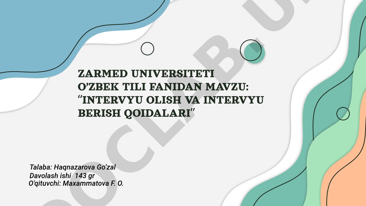 Intervyu olish va intervyu berish qoidalari