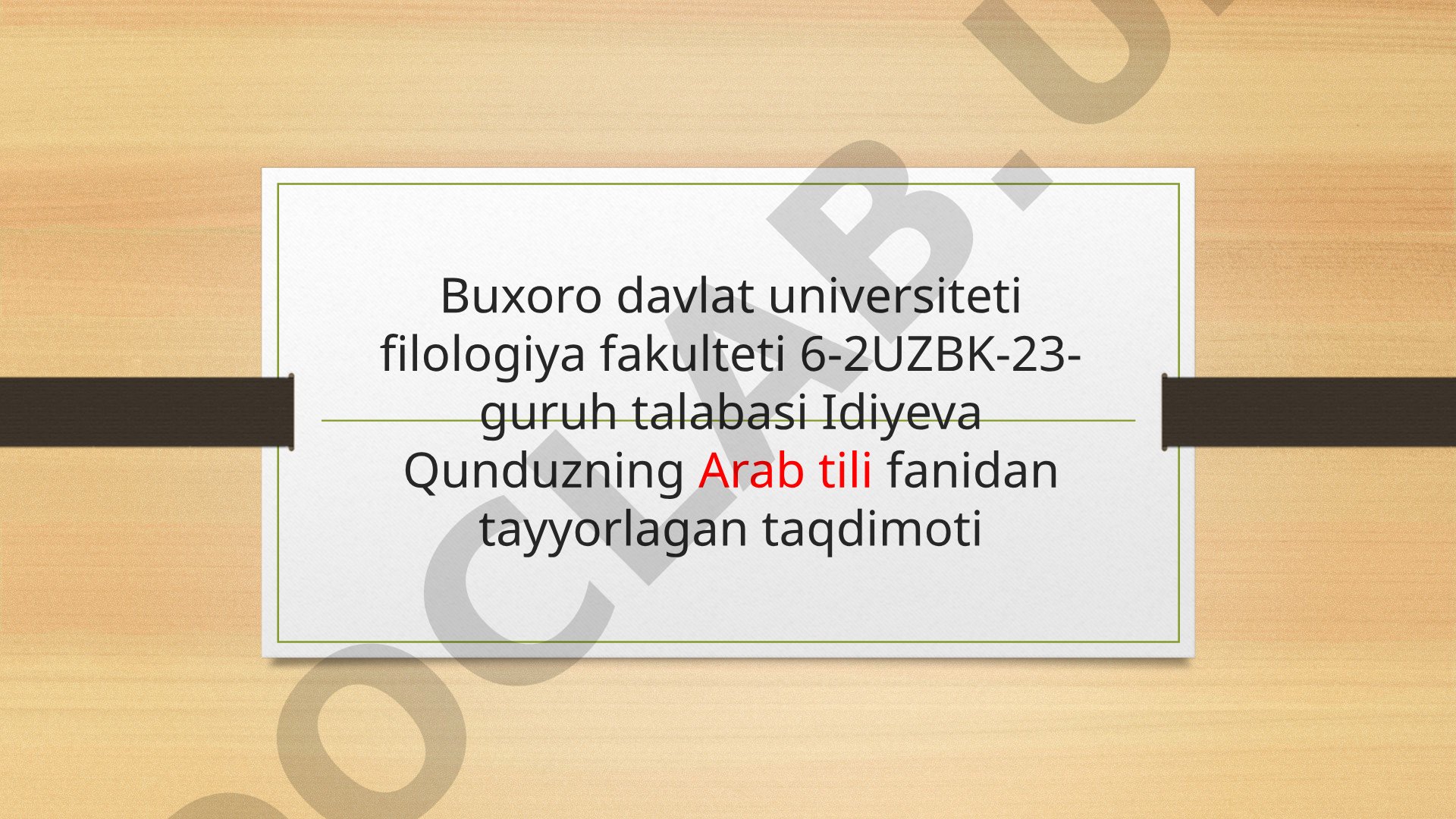 Moslashmagan aniqlovchi (Izofa)