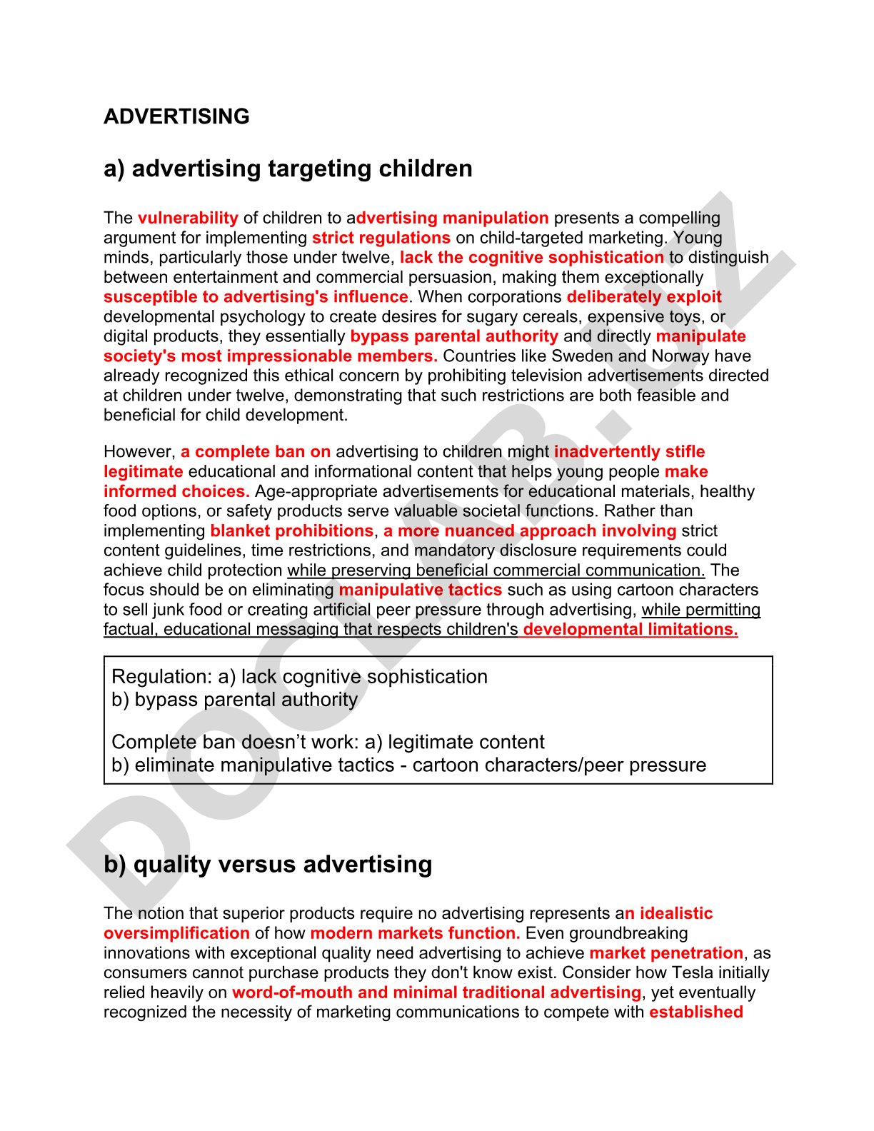 advertising targeting children