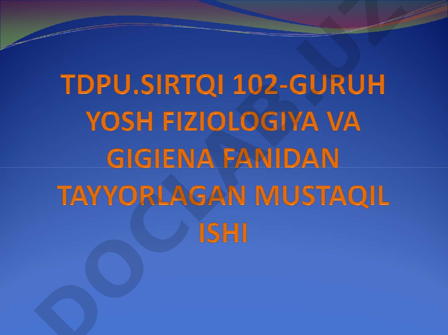 Yurak va qon aylanish tizimi tuzilishi. Jismoniy yuklamaning yurak qon tomir tizimiga tasiri