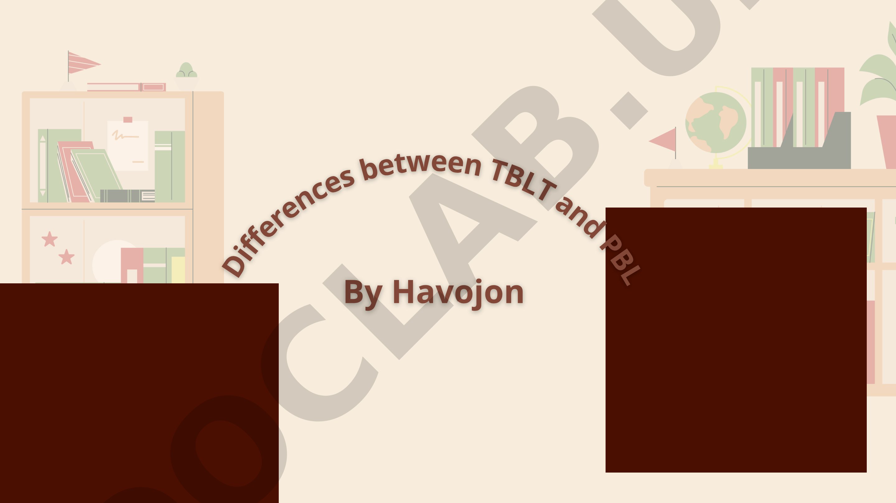 Differences between TBLT and PBL