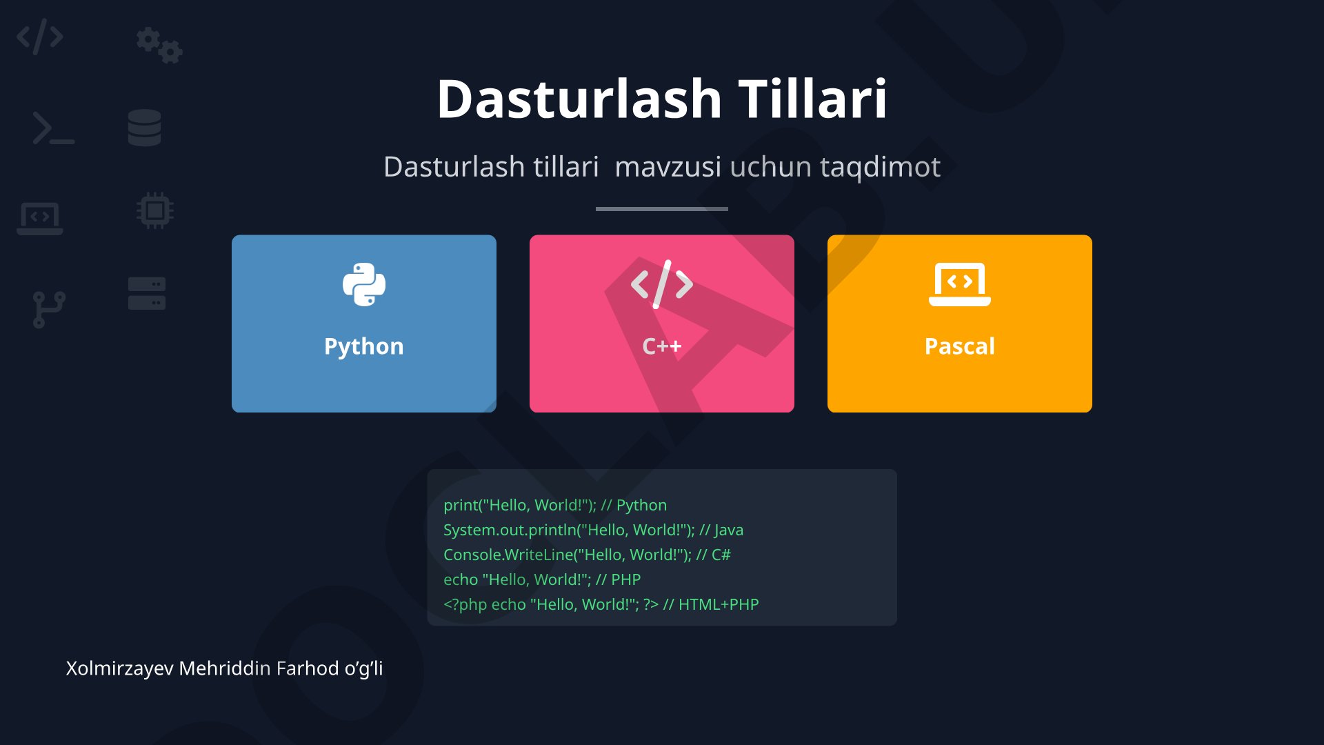 Dasturlash tillari