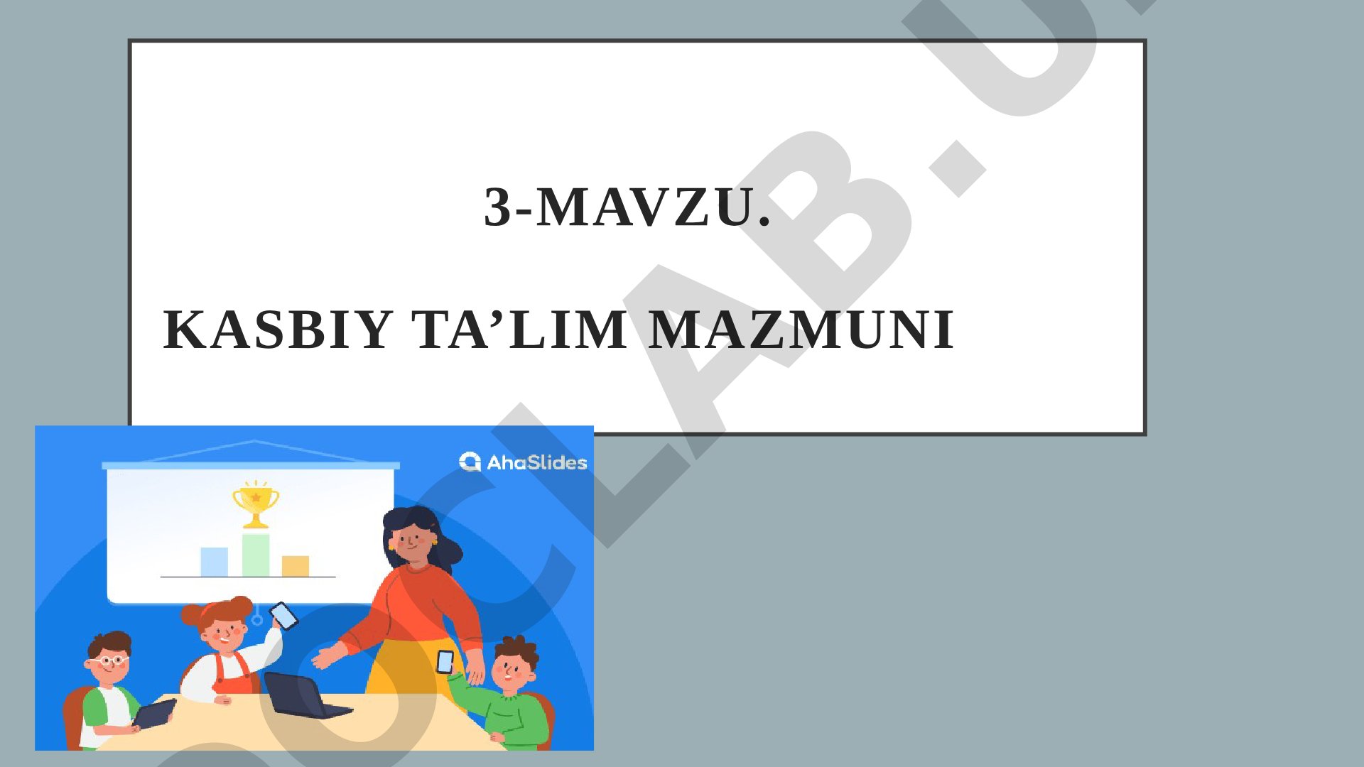 Kasbiy ta’lim mazmuni