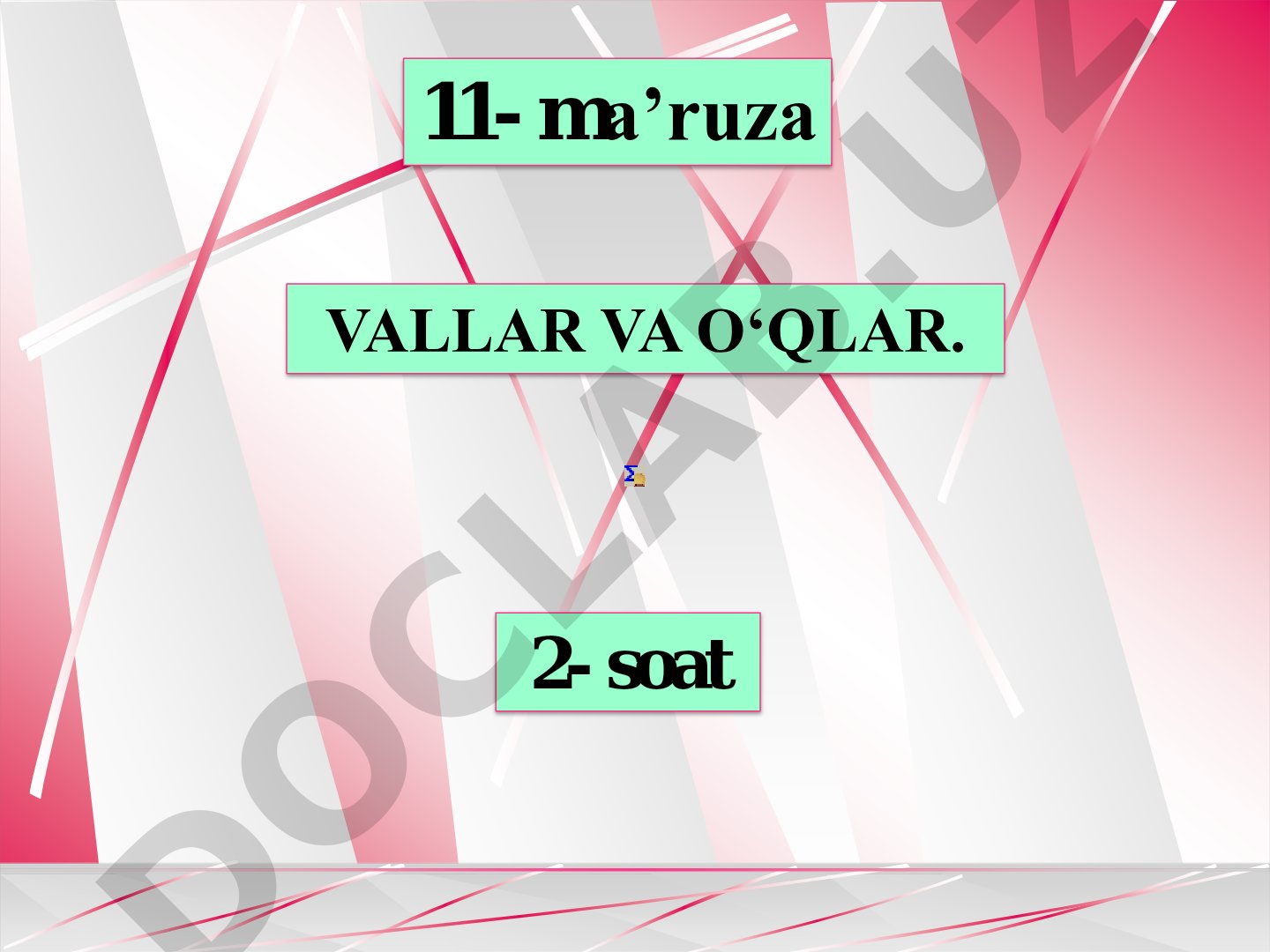 Vallar va o‘qlar haqida umumiy ma’lumot, loyiha hisobi, bikrlik va tebranishga hisoblash