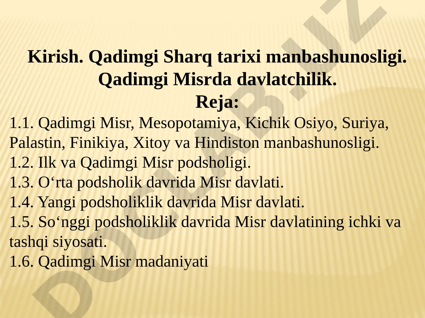 Qadimgi Misrda davlatchilik
