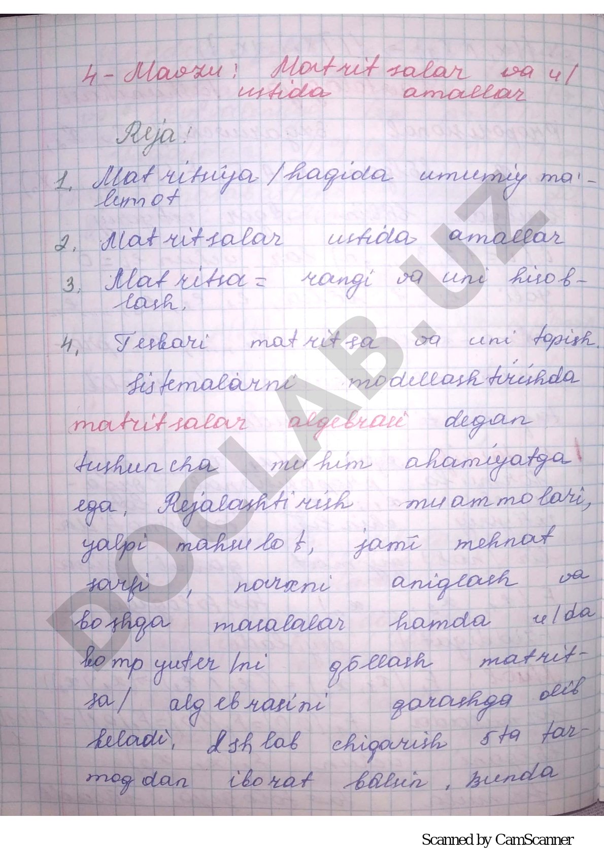 Scanned pages
