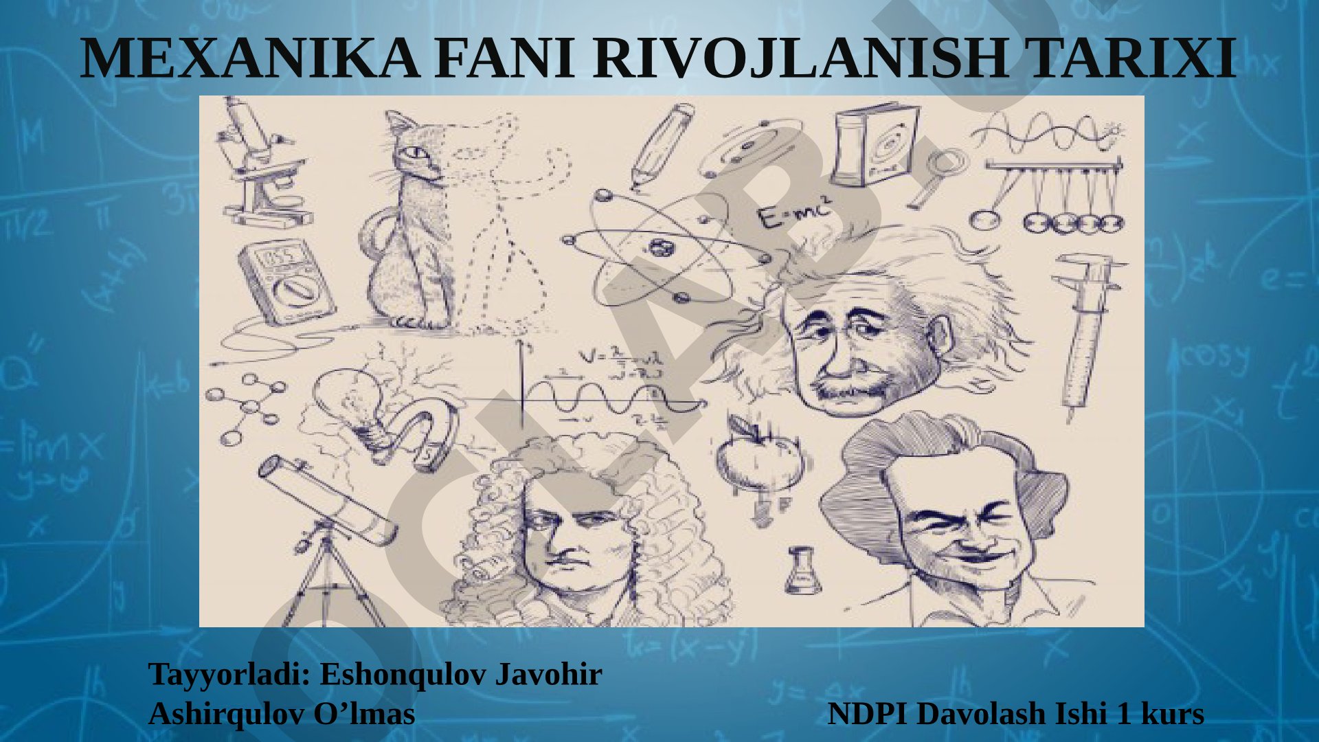 Mexanika fani rivojlanish tarixi